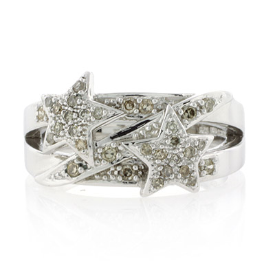 Silver Jewelry Rings Sterling Silver Star Diamond Ring Silver Jewelry Rings Sterling Silver Star Diamond Ring