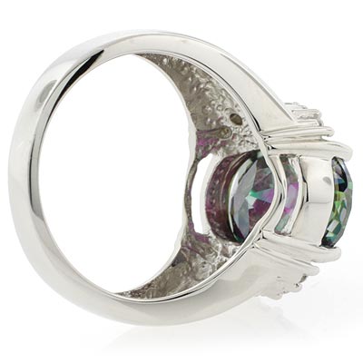 Mystic Topaz Rings on Silver Jewelry Rings Sterling Silver Mystic Topaz Ring