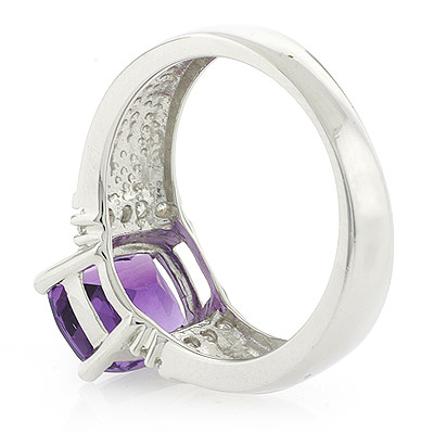 Silver Jewelry  Rings  Amethyst Rings  Unisex Amethyst Silver Ring