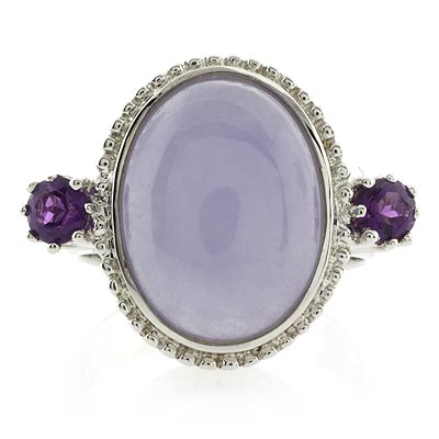 Silver Jade Ring on Silver Jewelry Rings Genuine Pink Jade And Amethyst Silver Ring