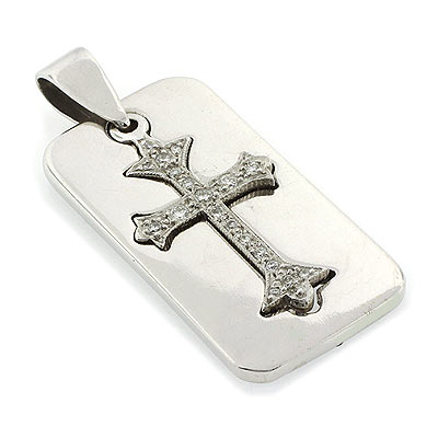   Pendants on Jewelry Gold Jewelry Black Diamond Dog Tag White Gold Cross Pendant
