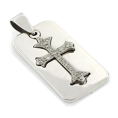 Pendants on Jewelry Gold Jewelry Black Diamond Dog Tag White Gold Cross Pendant