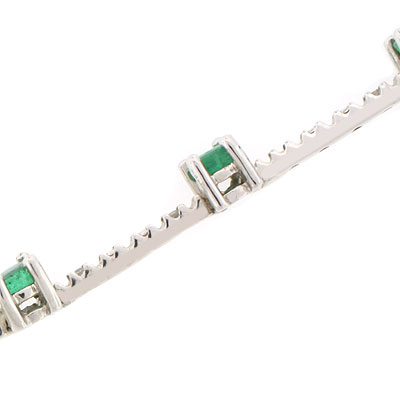 ... Gold Jewelry  Gold Bracelets  Genuine Green Emerald Diamond White