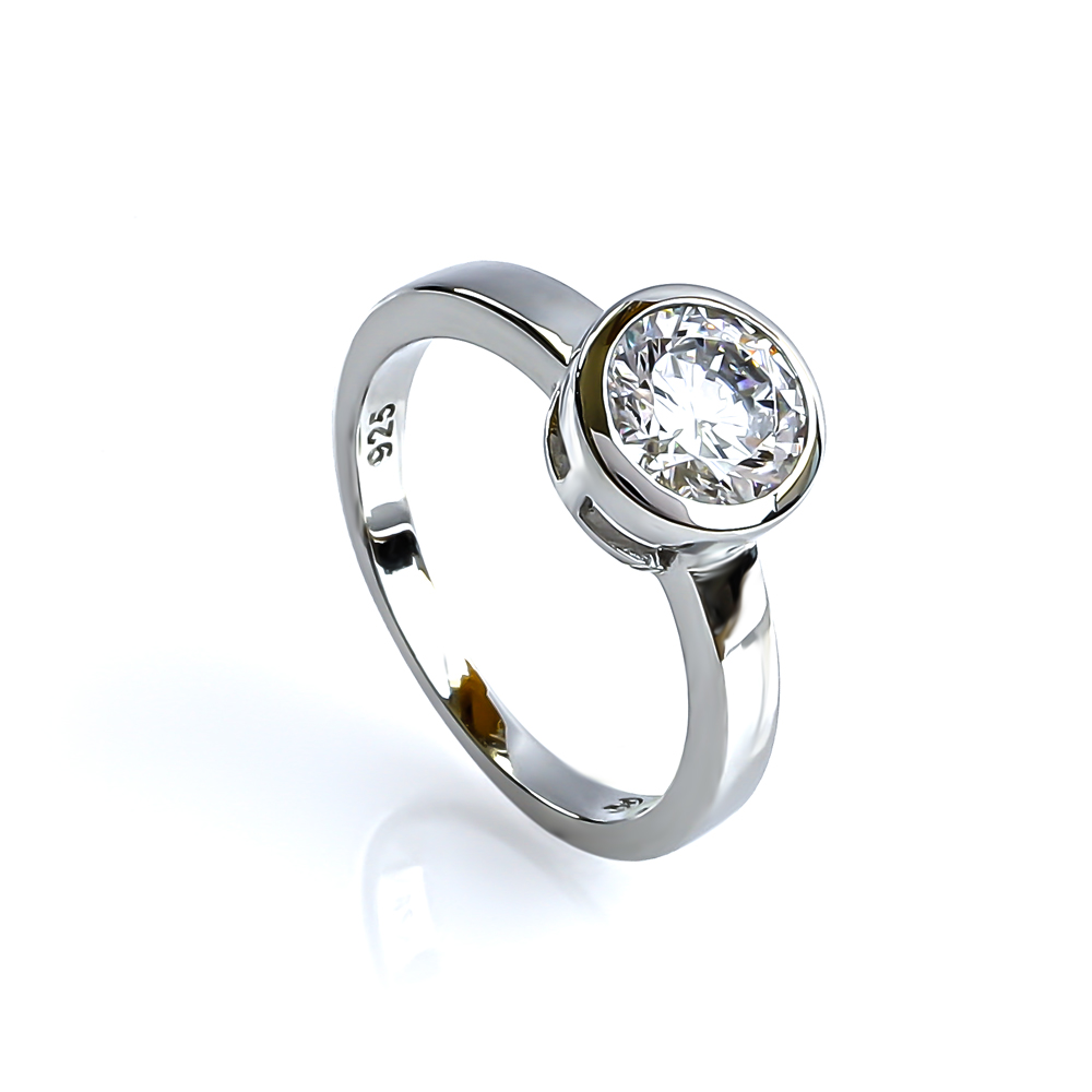 Princess Cut Peridot Simulated Diamond Genuine Sterling Silver Engagement Ring 