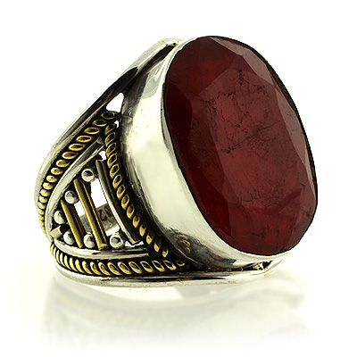 Silver Jewelry  Rings  Genuine Ruby Silver Ring