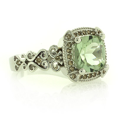 Green Wedding Rings on Silver Jewelry Rings Genuine Green Amethyst Silver Ring