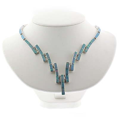 opal mexican necklace silver fire silverbestbuy