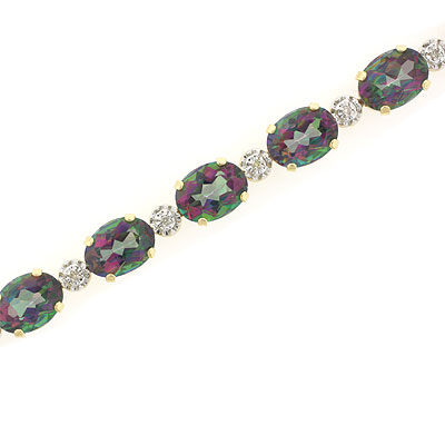Caribbean Mystic Topaz 14k Yellow Gold Bracelet