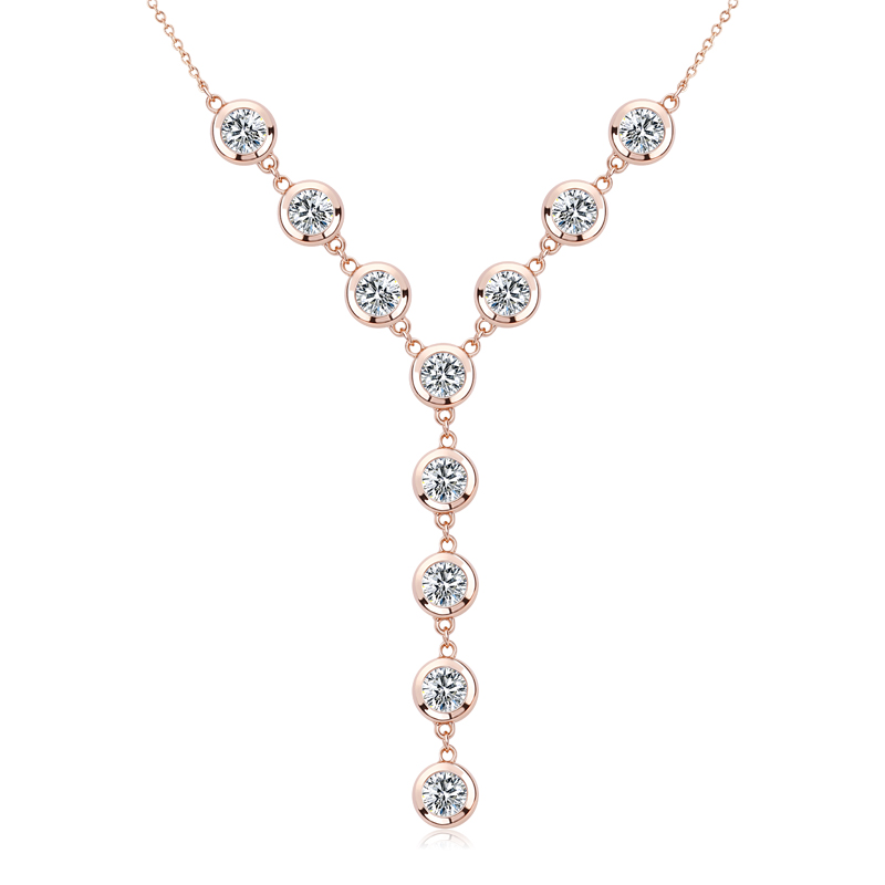 Swarovski Crystal Necklace With Rose Gold