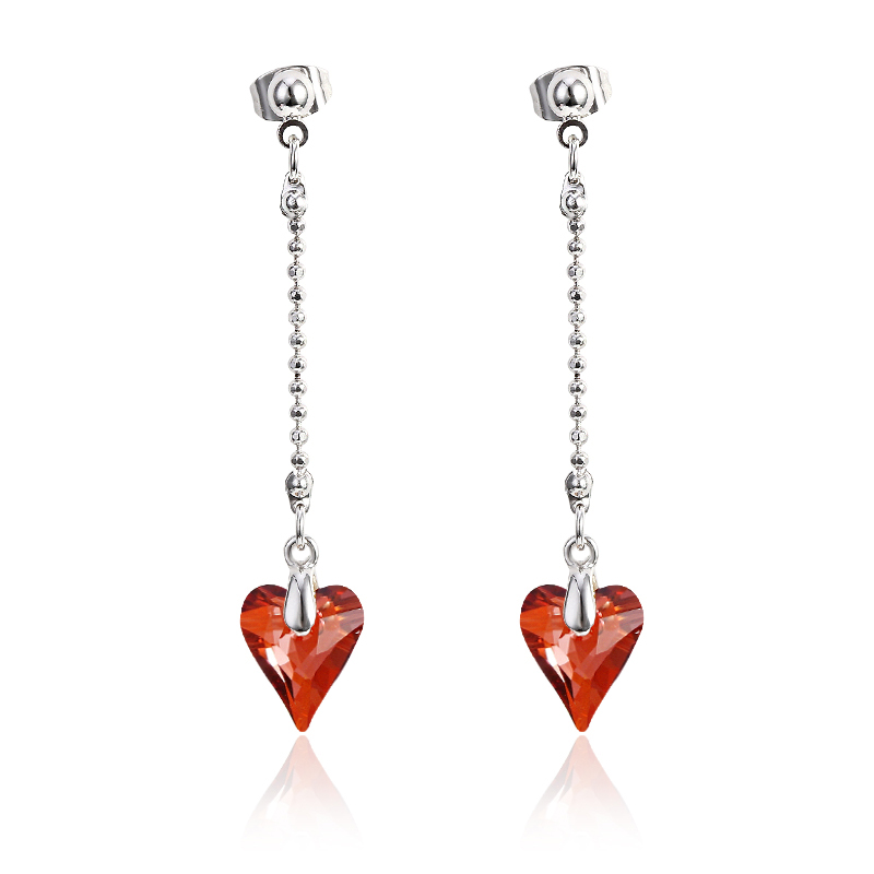 Cute red earrings sales