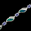 Australian Opal with Tanzanite Bracelet