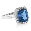 High Quality Blue Topaz Sterling Silver Ring
