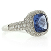 Micro Pave Changing Color Stone Alexandrite Silver Ring