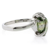 Pear Cut Tourmaline Gemstone Silver Engagement Ring