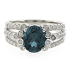 Beautiful Oval Cut Alexandrite Color Changing Unisex Silver Ring