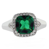 Elegant Cushion Cut Emerald Ring