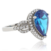 Vintage Blue Topaz Silver Ring