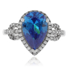 Vintage Blue Topaz Silver Ring