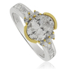 Simulated Diamond Solitaire Ring in Sterling Silver