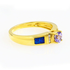 Stunning Genuine Tanzanite and Opal Gold Ring