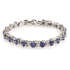 Tanzanite Sterling Silver Tennis Bracelet