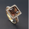 Authentic Smoked Topaz Sterling Silver Ring