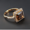 Authentic Smoked Topaz Sterling Silver Ring