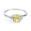 Color Change Zultanite Stone Ring With Simulated Diamonds