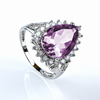 Alexandrite Big Pear Cut Ring