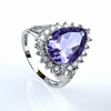 Alexandrite Big Pear Cut Ring