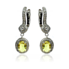 Yellow Alexandrite Sterling Silver Pendant Earrings Set