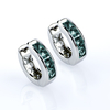 Alexandrite Silver Hoops