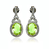 Alexandrite Sterling Silver Pendant Earrings Set