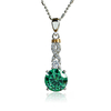 Silver Blue Brilliant Cut Alexandrite Set Earrings Pendant