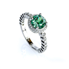 925 Sterling Silver 7 mm Alexandrite Ring