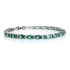 Alexandrite Color Change Sterling Silver Bracelet Oval Cut Stones