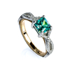Sterling Silver 6 mm Alexandrite Color Changing Ring