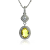 Yellow Alexandrite Sterling Silver Pendant Earrings Set