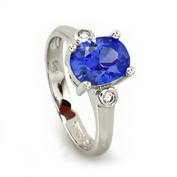 Stunning Blue Tanzanite Ring