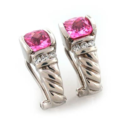 Inspired Pink Topaz Earrings