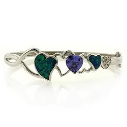 Australian Opal with Tanzanite Bracelet