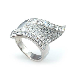 Swarovski Crystals Silver Ring