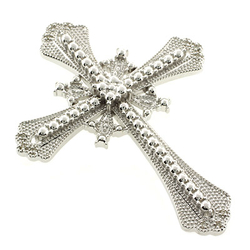 Genuine Diamond Silver Cross Pendant