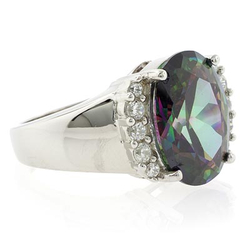 925 Sterling Silver Mystic Topaz Ring