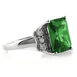 Huge Emerald Cut Emerald Ring