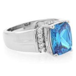 Unisex Blue Topaz Ring