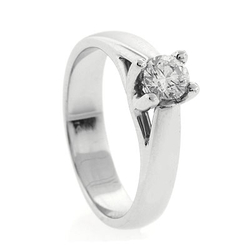0.33 ct tw Diamond Solitaire Ring Setting in 18K White Gold