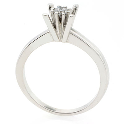 0.19 ct tw Diamond Engagement Ring Setting in 18K White Gold