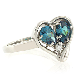 Alexandrite Ring Heart Shape