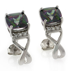 Mystic Topaz Cushion Cut Earrings